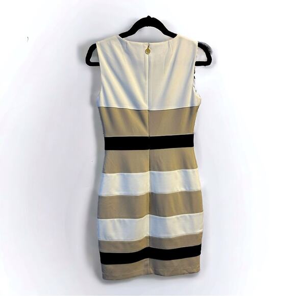 Tommy Hilfiger Women's Scuba Crepe Colorblock Sheath Dress - Picture 2 of 6